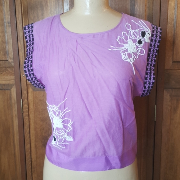 Anthropologie Tops - Anthropologie NWOT LeifNotes Beaded Embellished Top Blouse